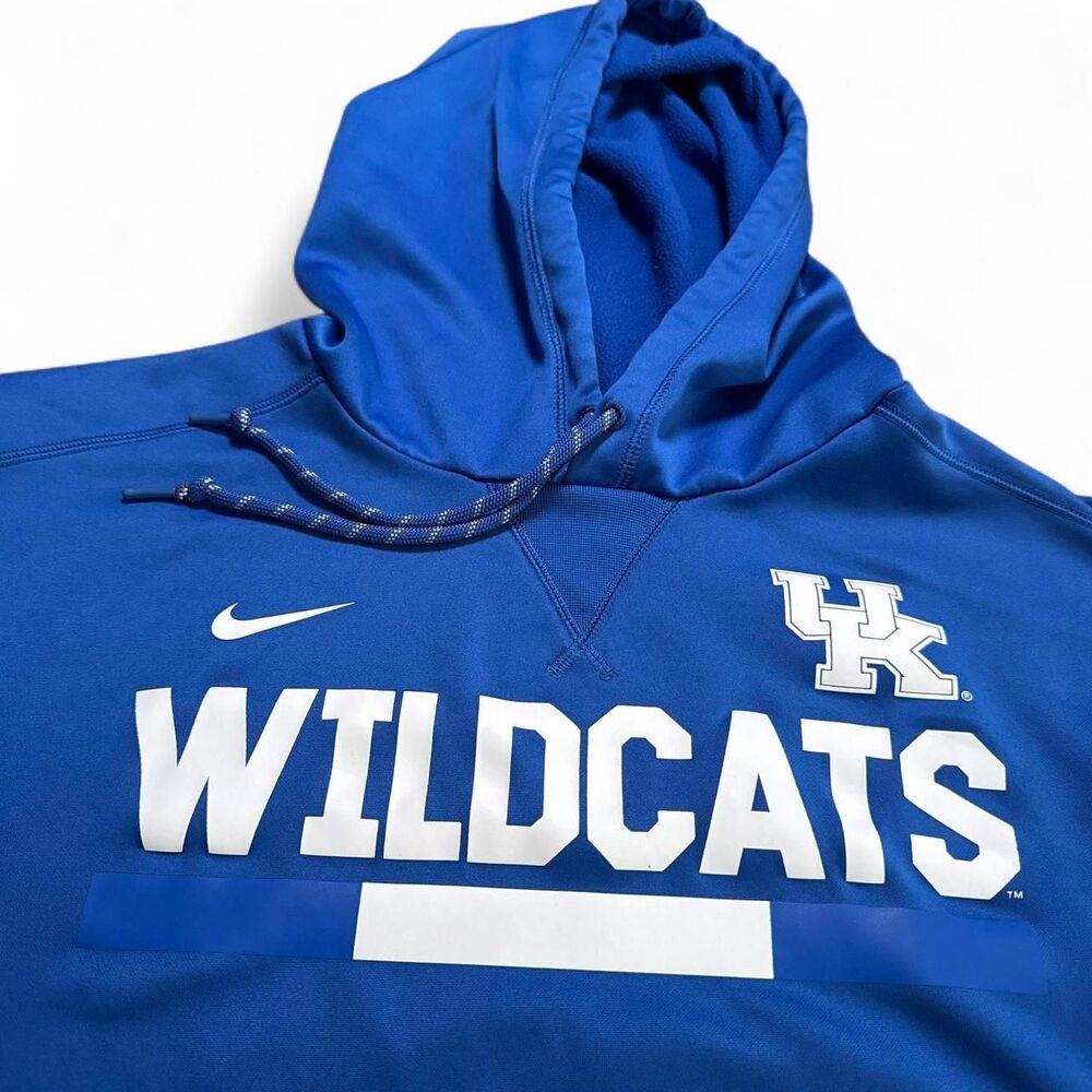 Nike Dri-Fit Kentucky Wildcats Blue Therma Performance Fleece Hoodie Men's XL